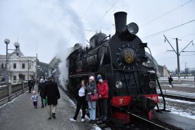 Retro train in Lviv