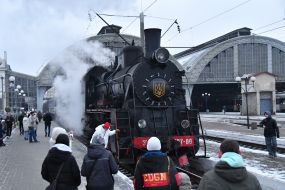 Retro train in Lviv
