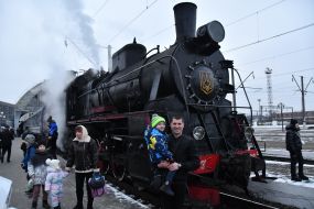 Retro train in Lviv