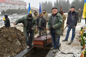 Funeral of the fallen defenders of Ukraine  at the Lychakiv Cemetery