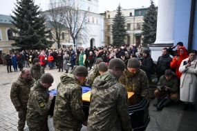 Funeral of fallen military Andrei Kuzmenko