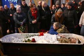 Funeral of fallen military Andrei Kuzmenko