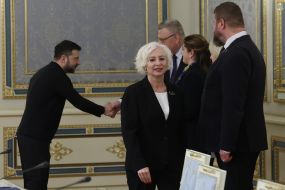 Meeting of Volodymyr Zelenskyy and Daiga Mieriņa