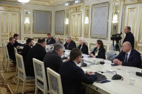 Meeting of Volodymyr Zelenskyy and Daiga Mierini