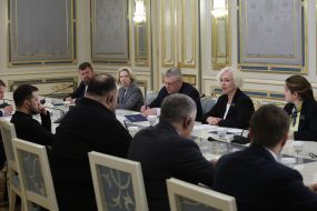 Meeting of Volodymyr Zelenskyy and Daiga Mierini