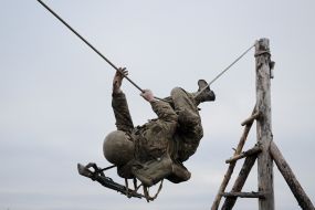 Paratroopers training in Donetsk region