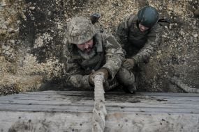 Paratroopers training in Donetsk region