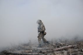 Paratroopers training in Donetsk region