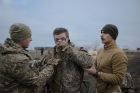Paratroopers training in Donetsk region