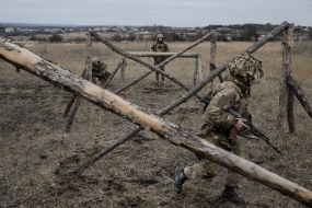 Paratroopers training in Donetsk region