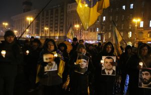 March in memory of the first fallen Heroes of the Heavenly Hundred