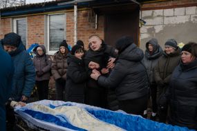 Церемония прощания с военнослужащим Александром Росторгуевым