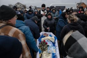 Церемония прощания с военнослужащим Александром Росторгуевым