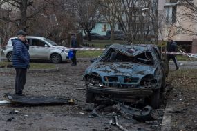 Автомобілі, що згоріли внаслідок атаки ворожих БПЛА в Одесі