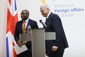 David Lammy and  Andriy Sybiga