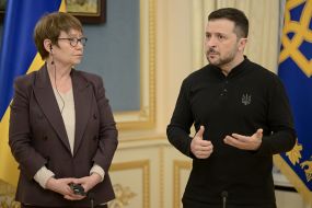 Volodymyr Zelenskyy and Odile Renaud-Basso