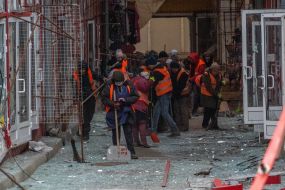 The consequences of a Russian drone strike on the Barabashovo market in Kharkiv