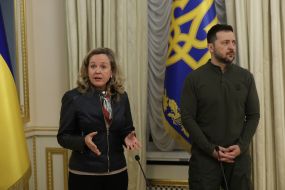 Nadia Calvino and Volodymyr Zelenskyy