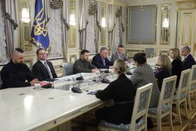 Volodymyr Zelenskyy and  Nadia Calvino