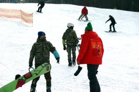 Тренування ветеранів на сноуборді