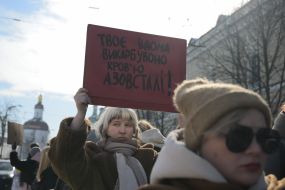 Participants of the action in support of prisoners of war and missing persons "Don't be silent, captivity kills"