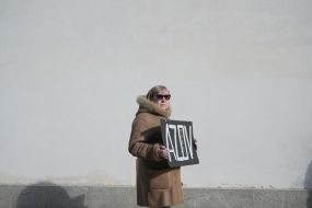 Participant of the action in support of prisoners of war and missing persons "Don't be silent, captivity kills"