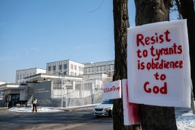 Акция возле посольства США в Киеве