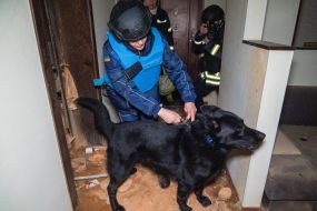 Consequences of a Russian UAV hitting a residential building in Kharkiv