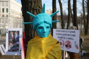 "America, wake up!" action