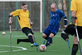 Friendly match with AMP football between the national team "League of the Strong" and FC "Pokrova AMP" (Lviv)
