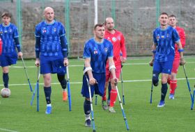 Friendly match with AMP football between the national team "League of the Strong" and FC "Pokrova AMP" (Lviv)