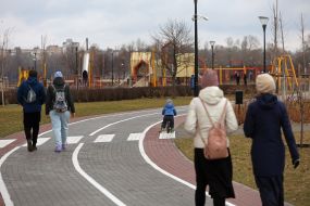 People relax in Natalka Park