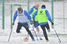 Training of the football team on crutches "Pokrov AMP" (Lviv)