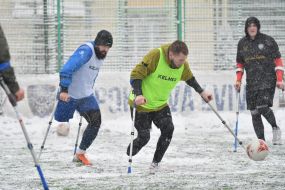 Training of the football team on crutches "Pokrov AMP" (Lviv)