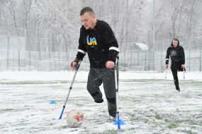 Training of the football team on crutches "Pokrov AMP" (Lviv)
