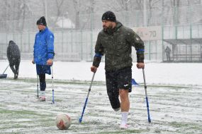 Training of the football team on crutches "Pokrov AMP" (Lviv)