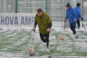 Training of the football team on crutches "Pokrov AMP" (Lviv)