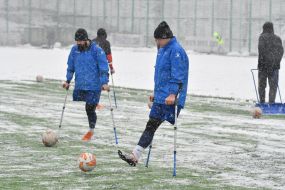 Training of the football team on crutches "Pokrov AMP" (Lviv)