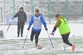 Training of the football team on crutches "Pokrov AMP" (Lviv)