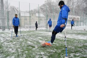 Training of the football team on crutches "Pokrov AMP" (Lviv)