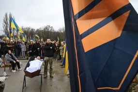 Farewell and burial ceremony of journalist and soldier of the Third Assault Company Dmitry Bendikov