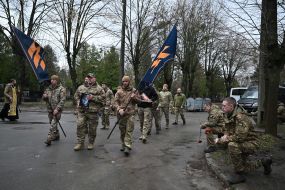 Farewell and burial ceremony of journalist and soldier of the Third Assault Company Dmitry Bendikov