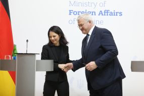 Andriy Sybiga and Annalena Berbok