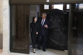 Andriy Sybiga and Annalena Berbok