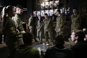 Открытие хаба первого отдельного штурмового батальона им. Дмитрия Коцюбайло в Киеве