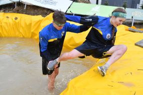 Participants of the large charity obstacle race Kordon race 2025