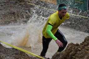 Participant of the large charity obstacle race Kordon race 2025