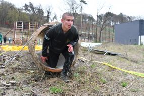 Participant of the large charity obstacle race Kordon race 2025