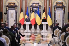 Meeting of Volodymyr Zelensky and Bart de Wever with representatives of the media