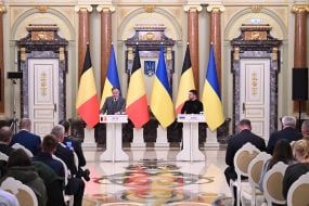 Meeting of Volodymyr Zelensky and Bart de Wever with representatives of the media